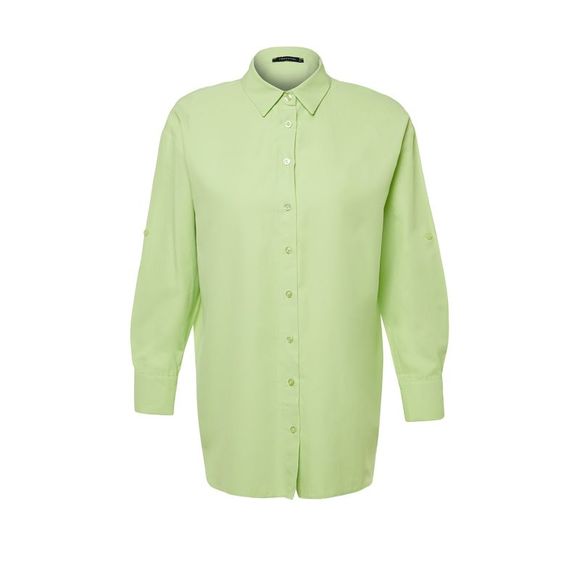 NWT Trendyol Relaxed fit Shirt collar Woven Shirt - Picture 7 of 12